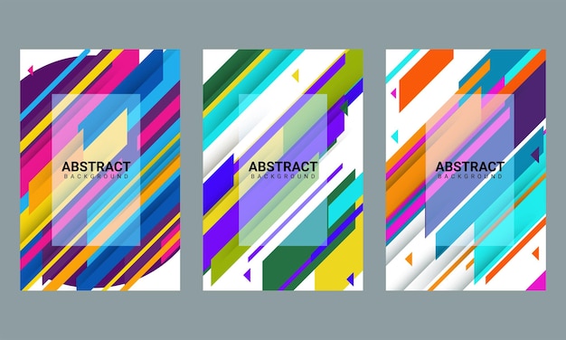 Modern abstract covers set vector illustration