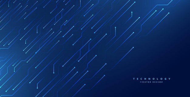 Free Vector modern and abstract digital tech lines blue backdrop for internet connection