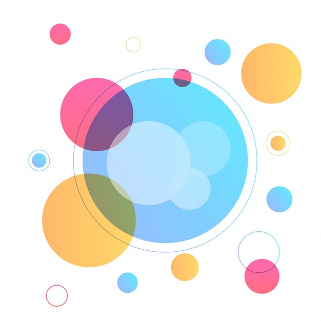  Modern abstract geometric background with colorful circle elements. 