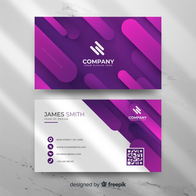 Modern abstract gradient business card