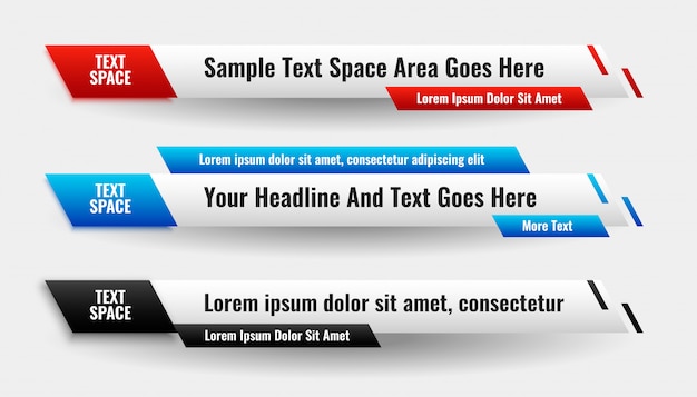 Free Vector modern abstract lower third stylish banner design