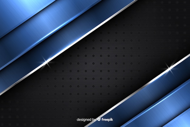 Modern abstract metallic blue background design