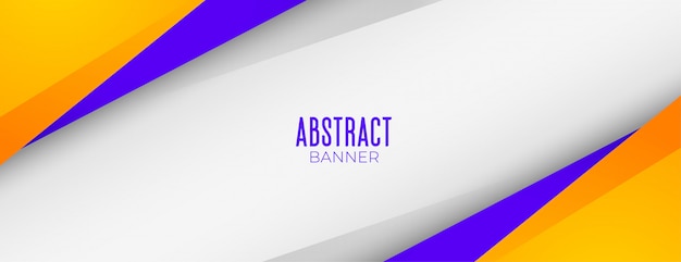 Modern abstract yellow and purple geometric background banner design