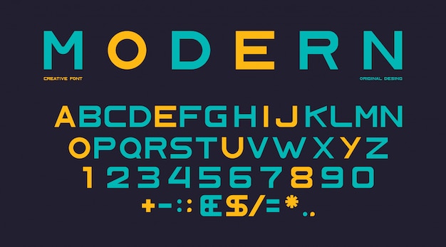 modern alphabet template