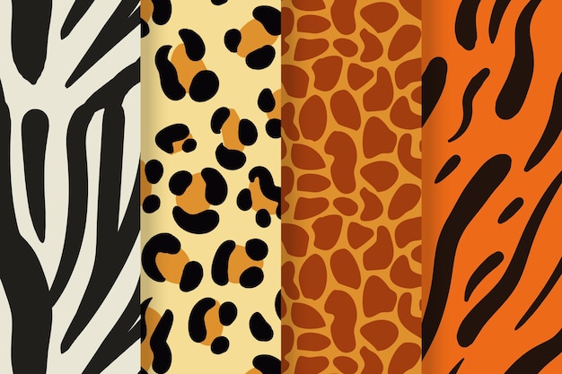 Modern animal print patterns collection