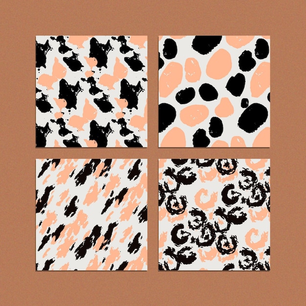 Free vector modern animal skin patterns collection