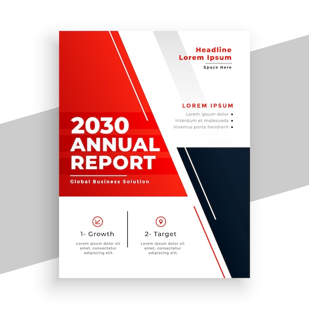 modern annual report brochure layout for data presentation