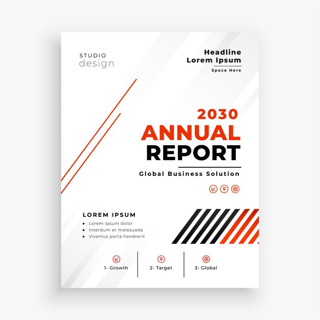 Modern annual report flyer business brochure template