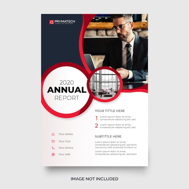 Modern Annual Report Template with Abstract Circles