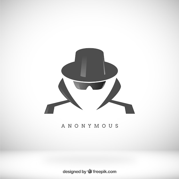 Modern anonymous concept with flat design