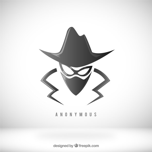 Modern anonymous concept with flat design