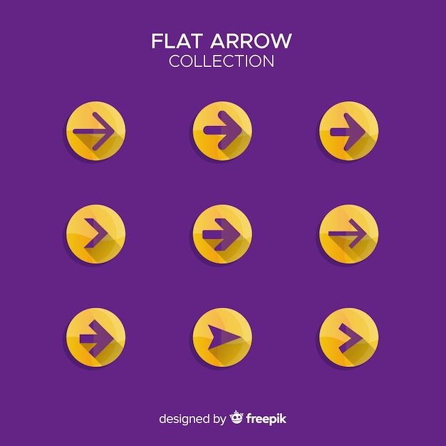 Free vector modern arrow collection with flat design