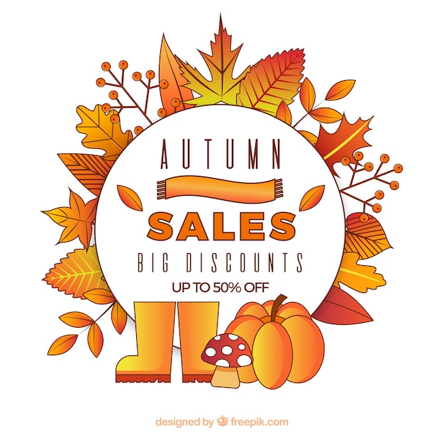 Modern autumn sale composition with lovely style