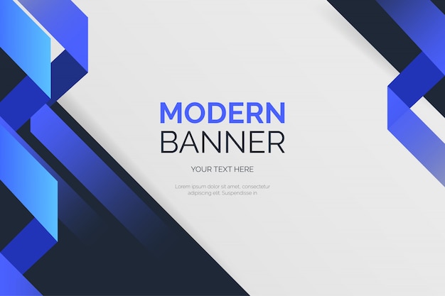 Modern Background Template with Blue Shapes