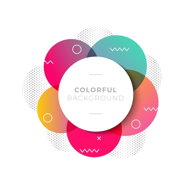 Free Vector modern background with colored circles