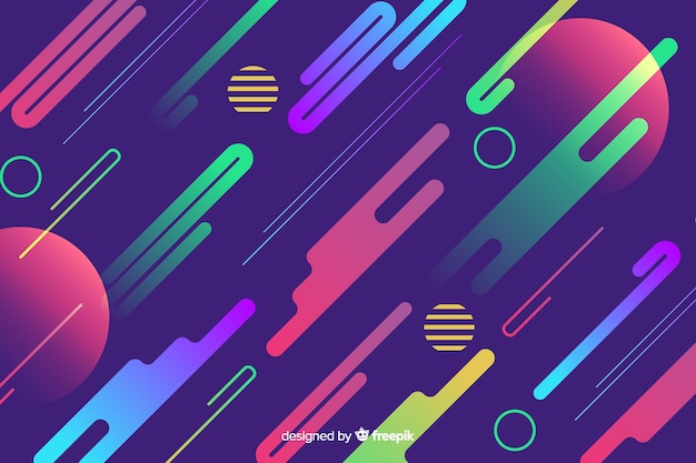 Modern background with gradient dynamic shapes