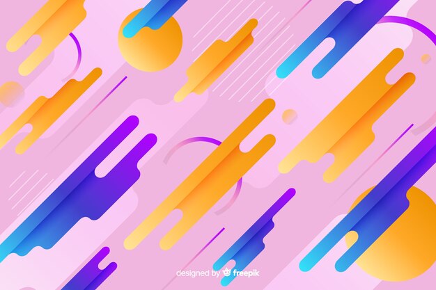 Modern background with gradient dynamic shapes