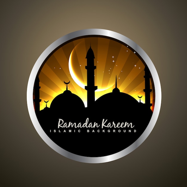 Modern badge for ramadan kareem