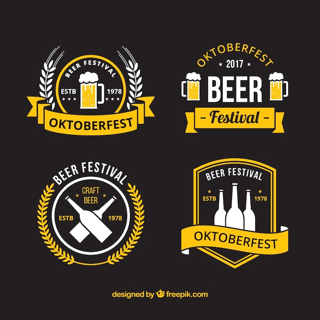 Modern badges for german beer fest