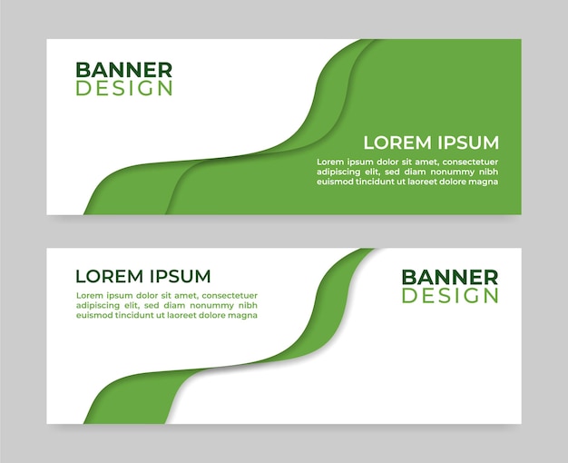 Modern banner background in green white