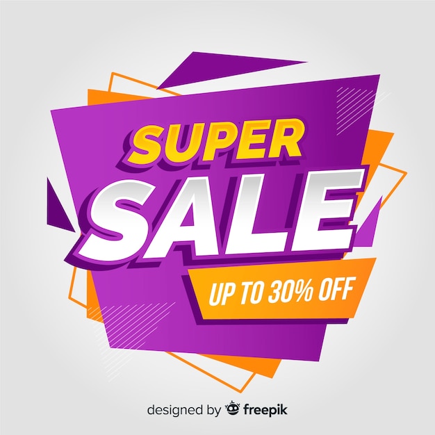 Modern banner sale in flat design