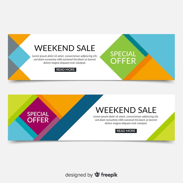 Modern banners with abstract design