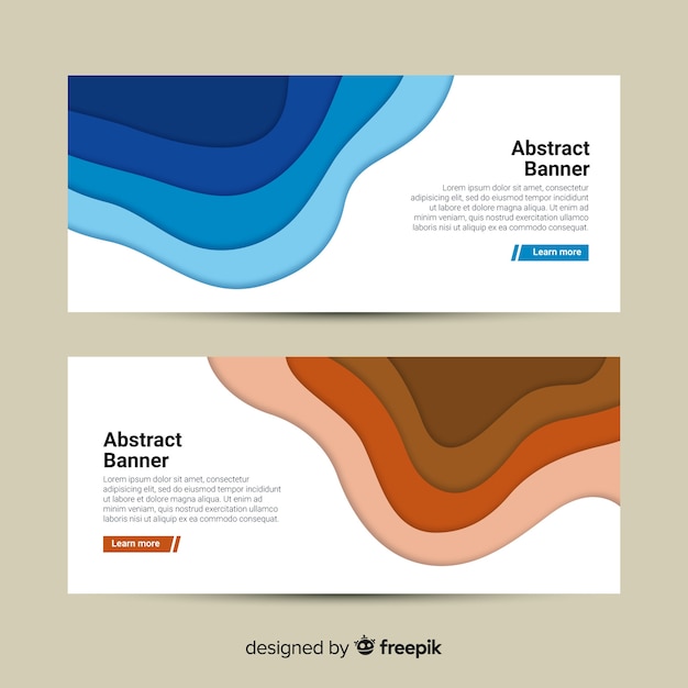 Modern banners with abstract design