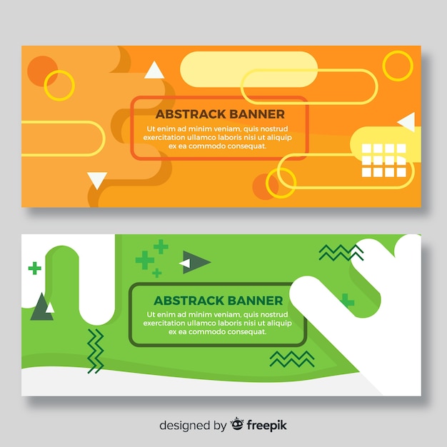 Free Vector modern banners with abstract design