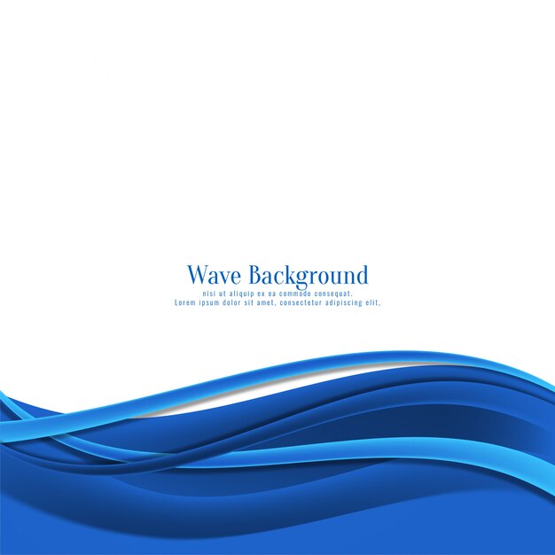 Modern beautiful blue wave background