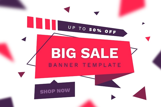 Modern big sale ribbon banner 