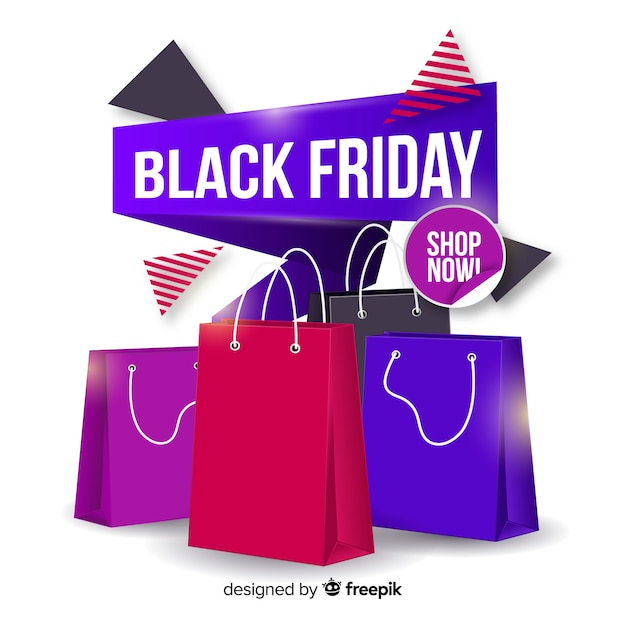 Free Vector modern black friday composition with realistic design