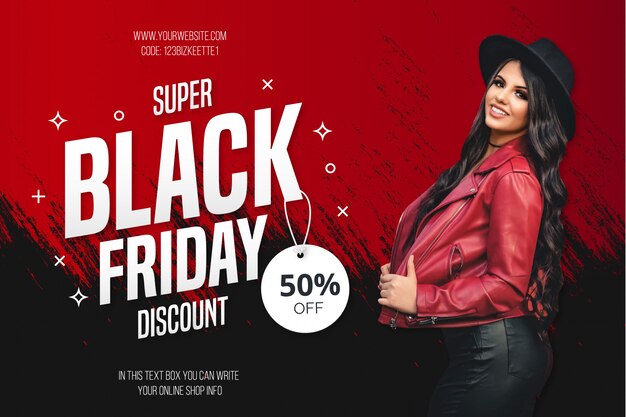 Modern Black Friday Sale Background Template