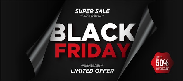 Modern Black Friday Sale Banner Background