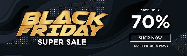 Modern Black Friday Sale Website Banner