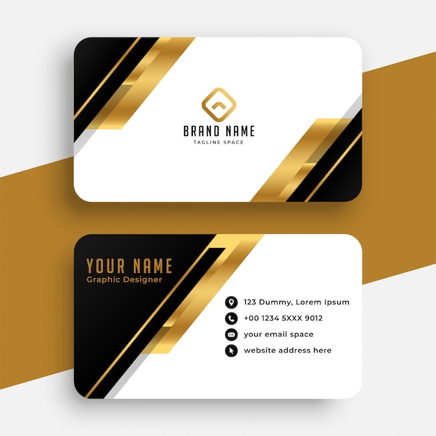 Modern black and golden business card design