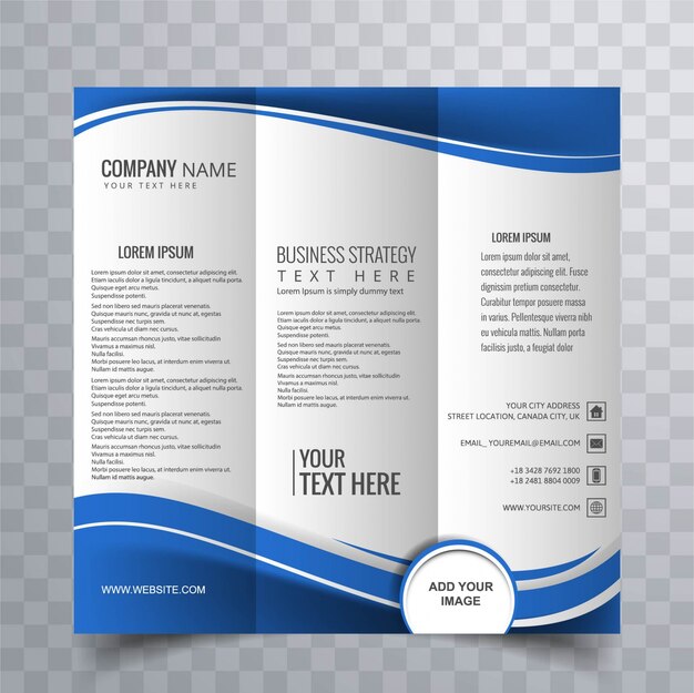 Modern blue brochure design