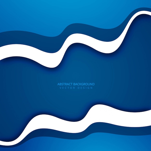 Modern blue business wavy background