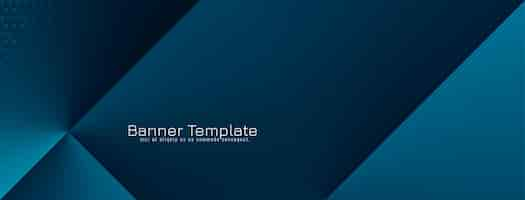 Free vector modern blue elegant geometric business banner template