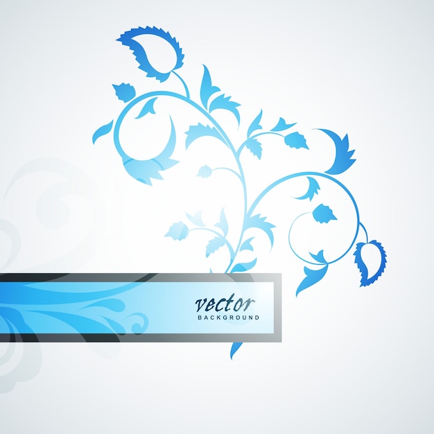 Free vector modern blue floral background