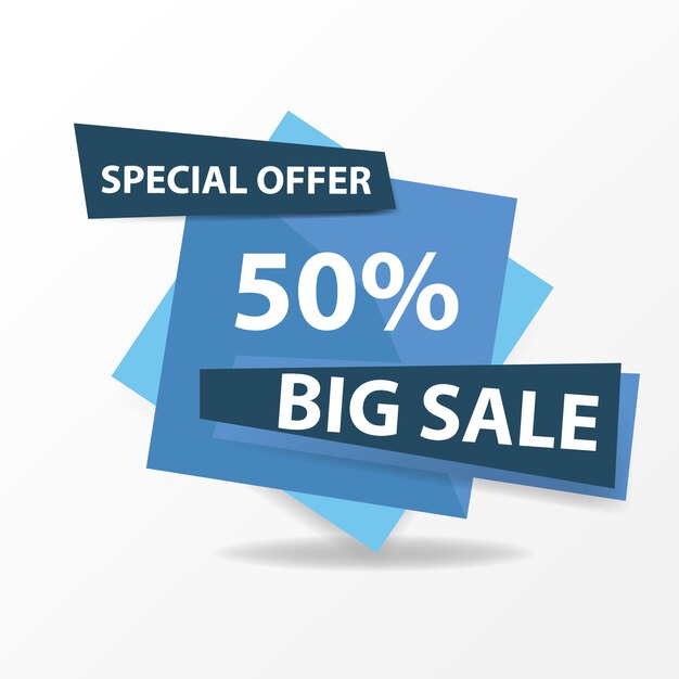 Modern blue sale banner template