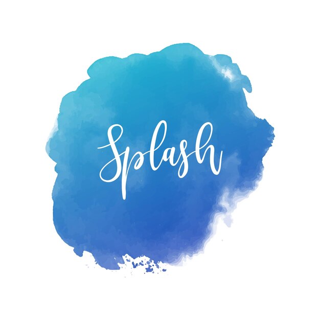 Modern blue splash watercolor background