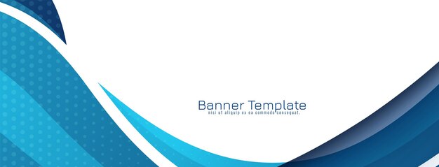 Modern blue wave design concept banner template vector