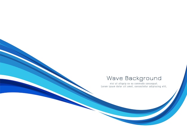 Modern blue wave design decorative background vector