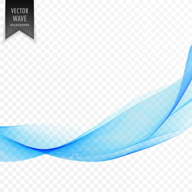 Free vector modern blue wavy shape element design