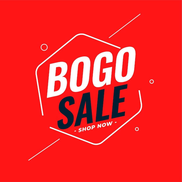 Modern bogo buy one get one sale banner design