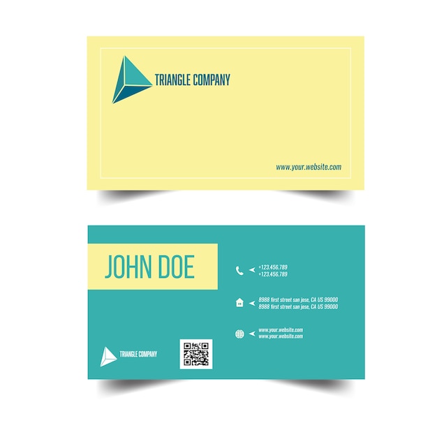 Modern bright business card template