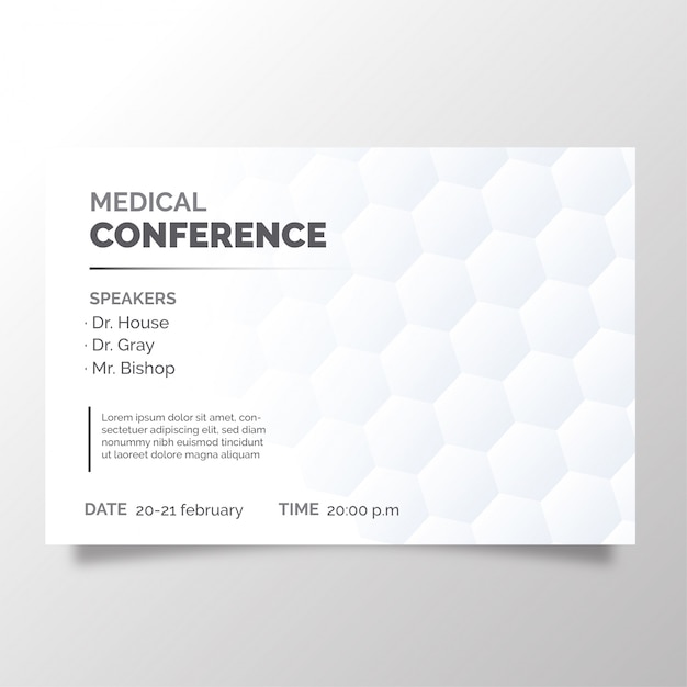 Free Vector modern brochure of medical conference