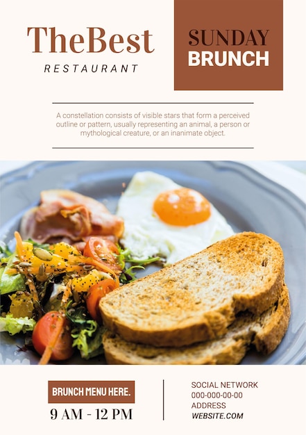 Modern brunch flyer