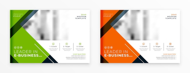 Free Vector modern business brochure flyer with annual strategy