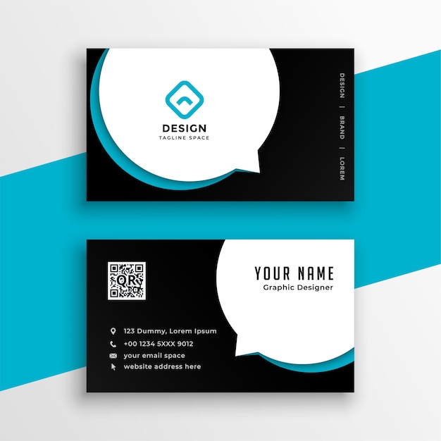 Modern business calling visiting card design template